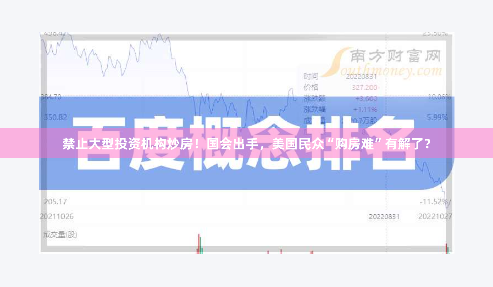 禁止大型投资机构炒房！国会出手，美国民众“购房难”有解了？
